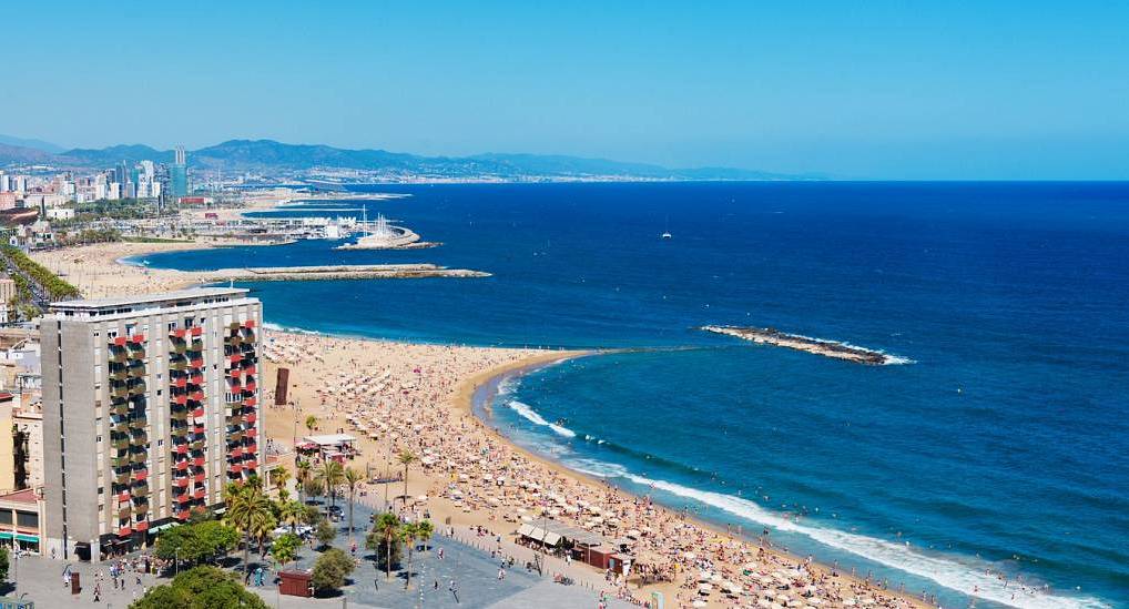 The superb Barcelona beach