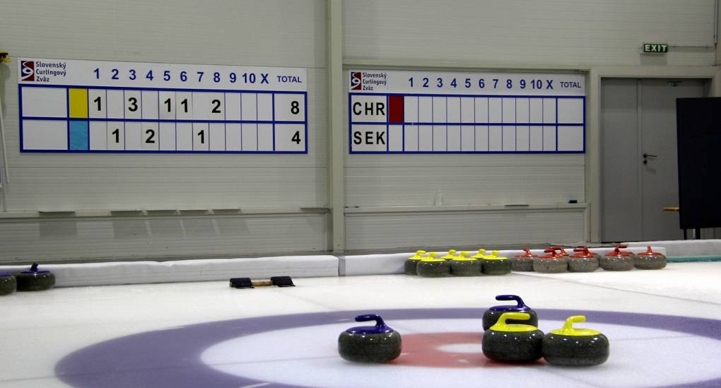 The Curling scoring zone or target